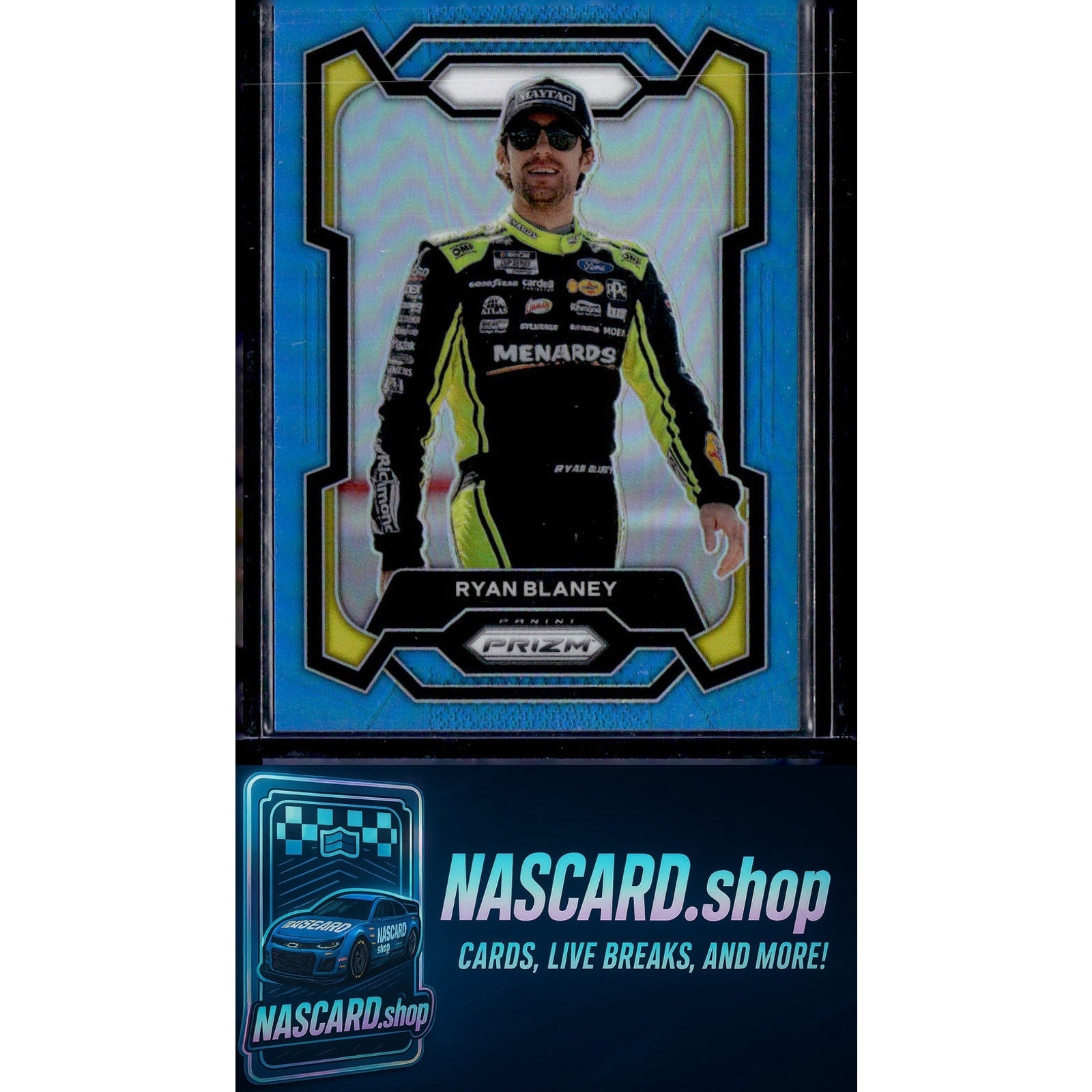 2024 Panini Prizm #50 Ryan Blaney Carolina Blue #/49 - NASCARD.shop
