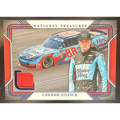 2025 Panini National Treasures Connor Zilisch #1 Track Gear Blue /75