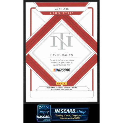 2025 Panini National Treasures #SIL-DRG David Ragan Silhouettes Holo Gold #/10