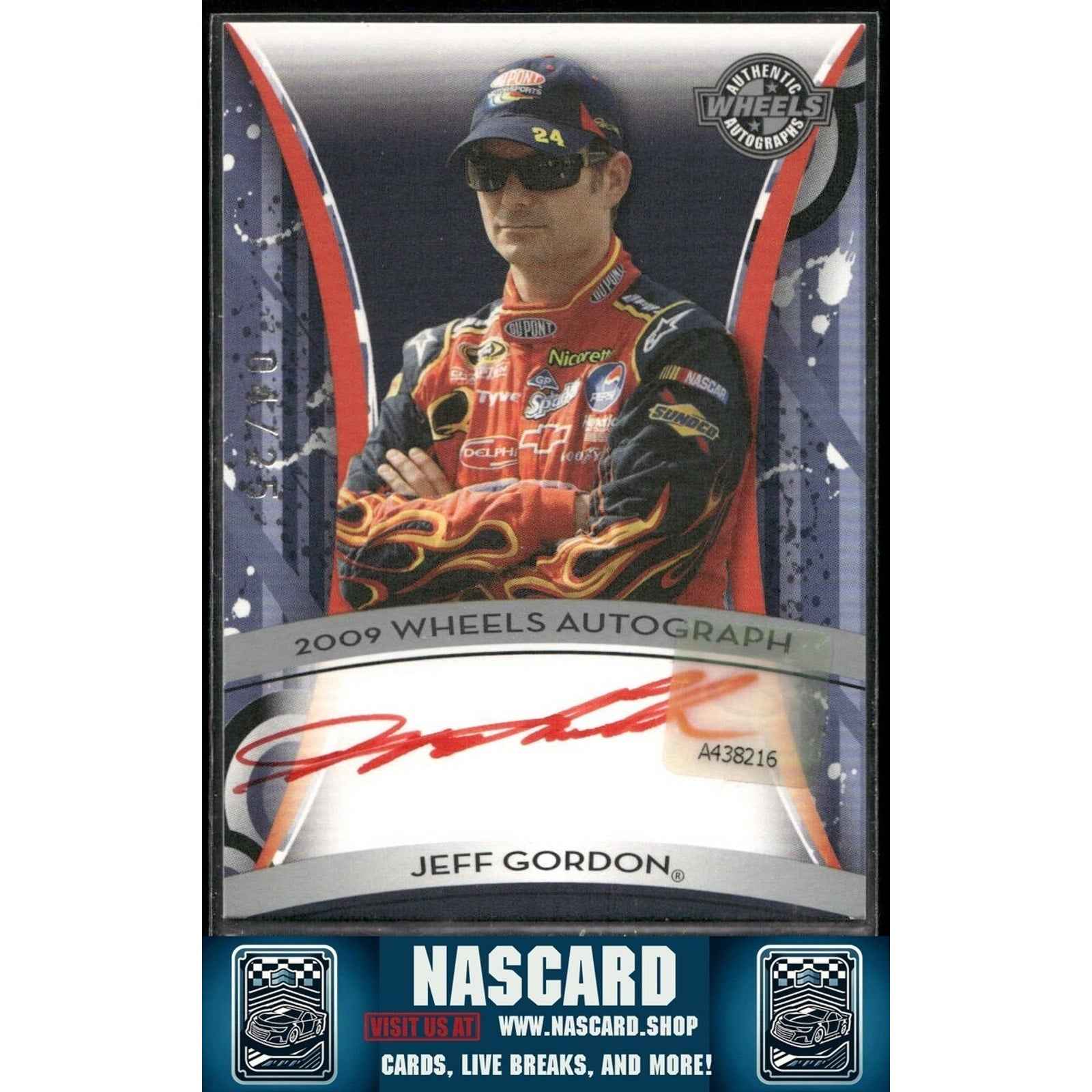 2009 Press Pass Wheels Autographs Certified Authentic Jeff Gordon /25 - NASCARD.shop