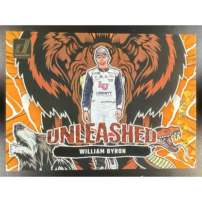 2024 Panini Donruss William Byron #1 Unleashed Orange Ice 43/75