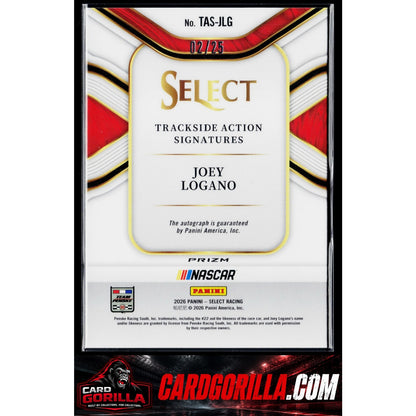 2026 Select Racing Joey Logano Trackside Action Signatures Tie-Dye Prizms #/25