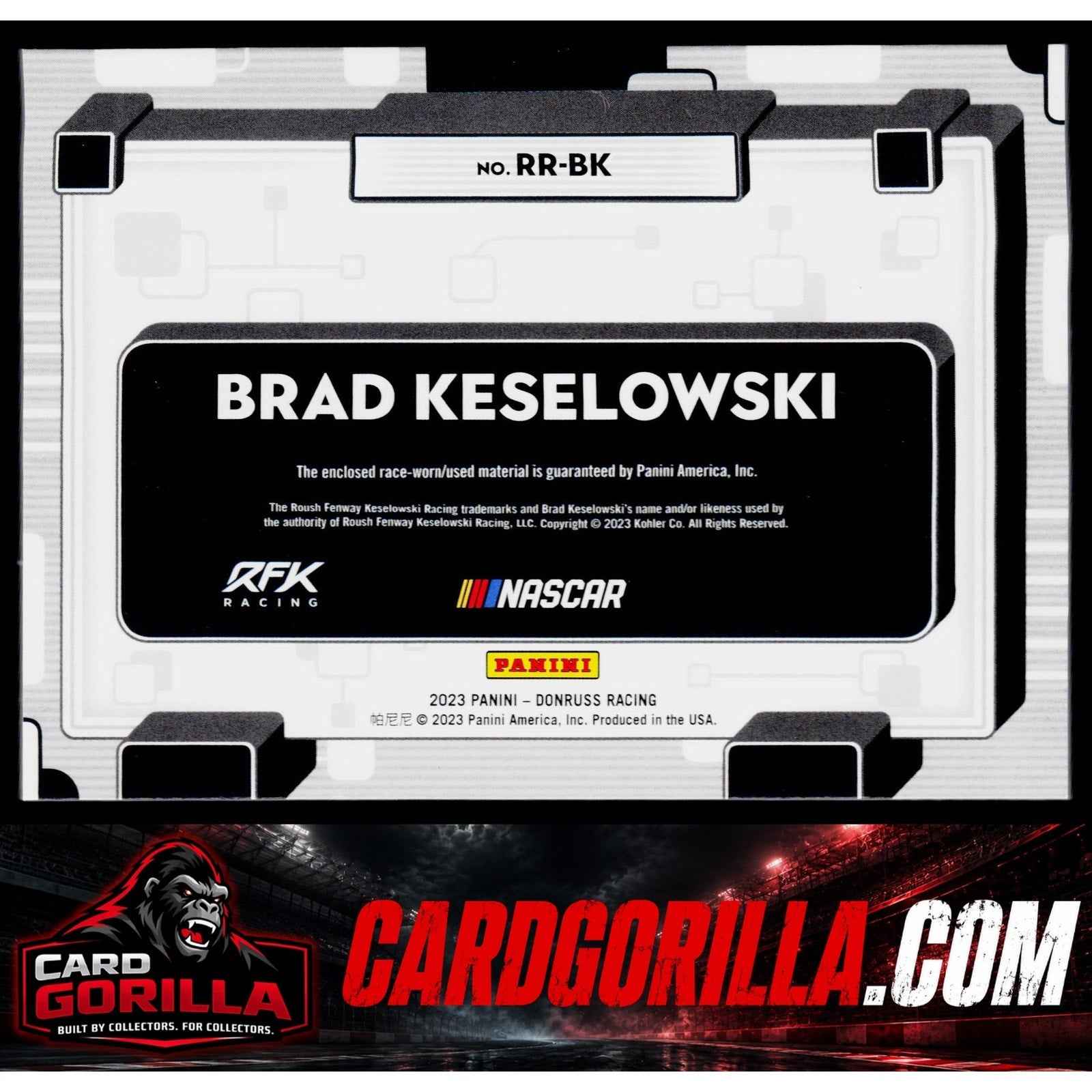 2023 Donruss #RR-BK Brad Keselowski Race Day Relics