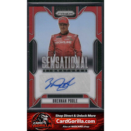 2025 Panini Prizm #SS-BPL Brennan Poole Sensational Signatures Red #/99
