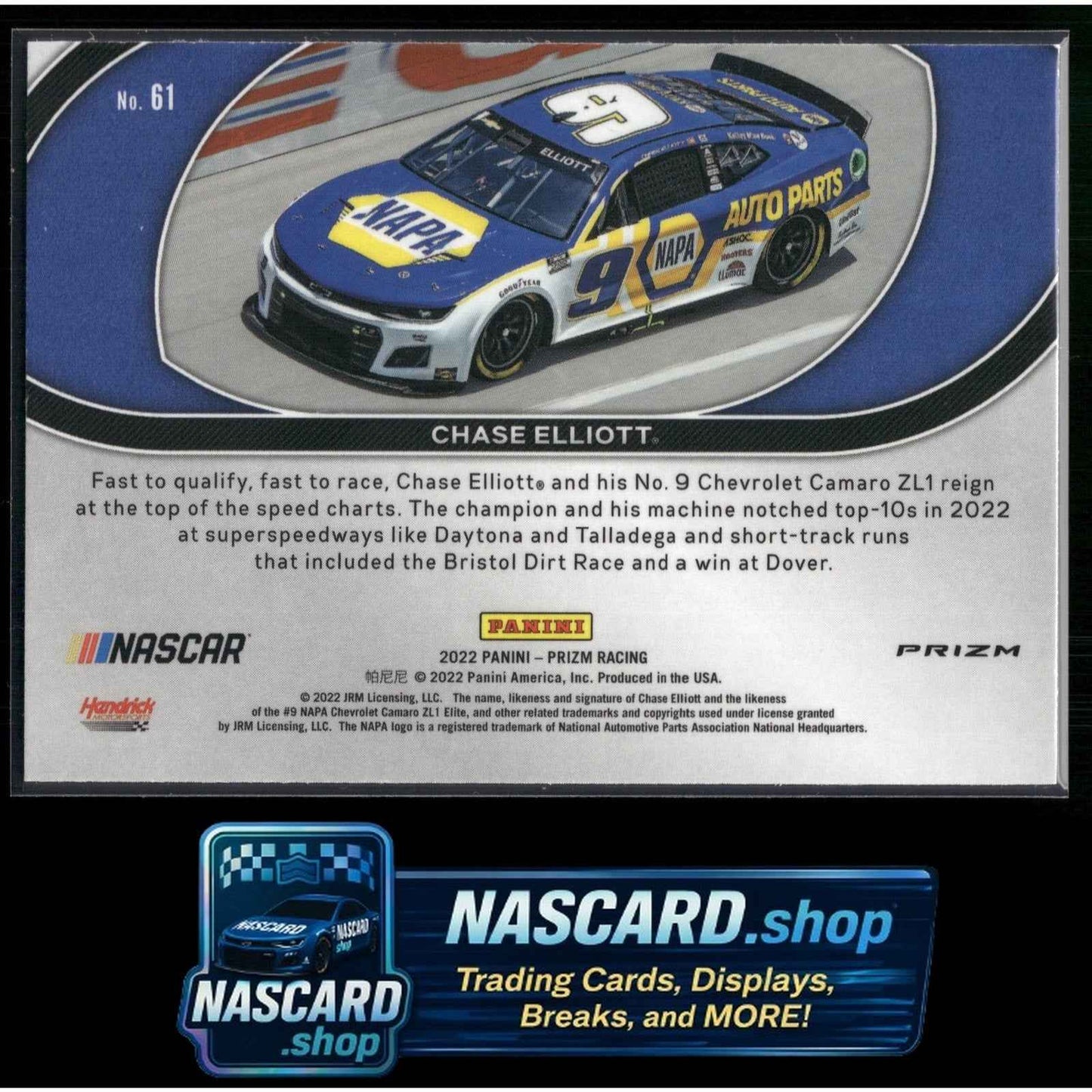 2022 Panini Prizm Rides #61 Chase Elliott Reactive Orange