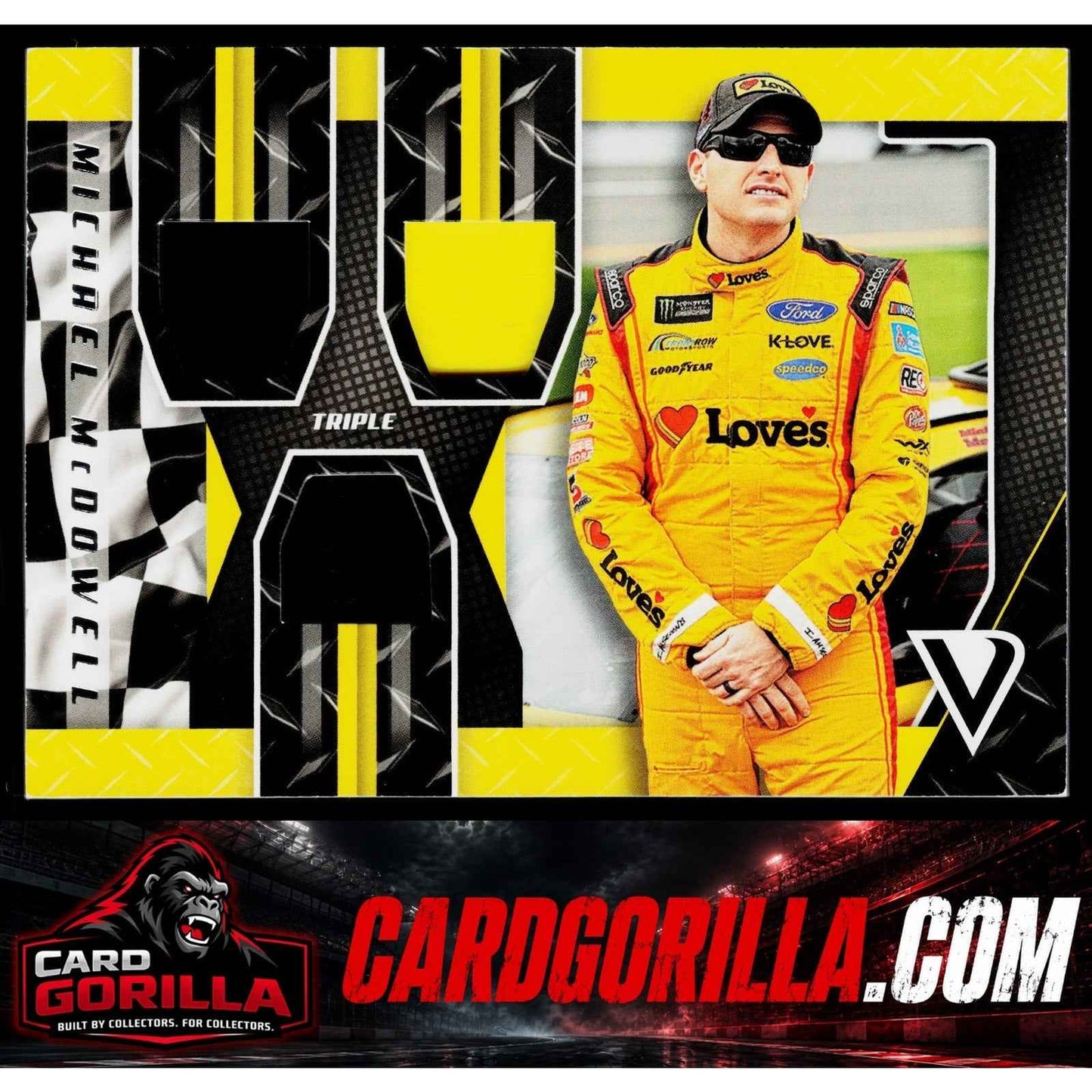 2019 Panini Victory Lane #TS-MM Michael McDowell Triple Swatches