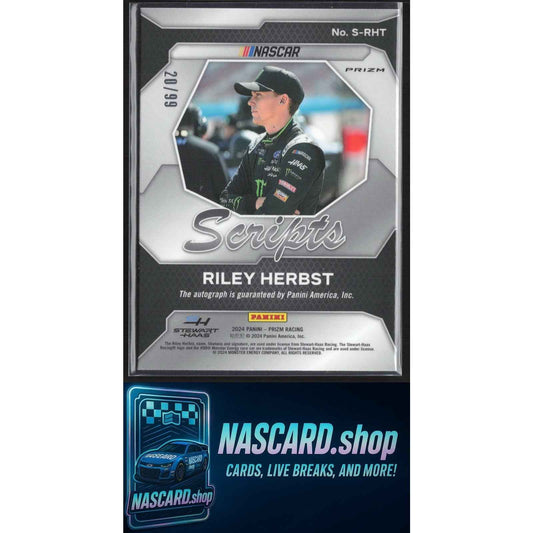 2024 Panini Prizm #S-RHT Riley Herbst Scripts Red #/99