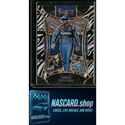 2024 Panini Select #272 Chris Buescher Zebra Prizms - NASCARD.shop