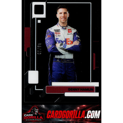 2023 Panini Chronicles #16 Denny Hamlin Clearly Donruss Blue #/50