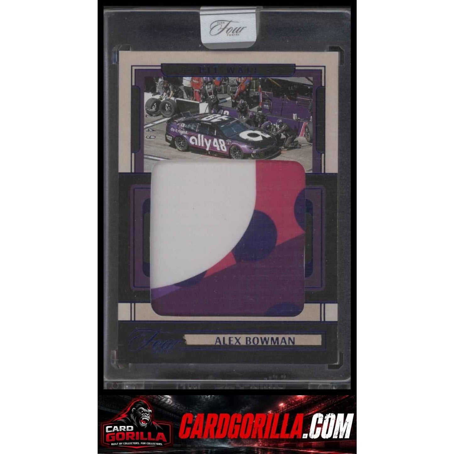 2025 Panini Turn Four #PWS-ABN Alex Bowman Pit Wall Jumbo Swatches Blue #/49