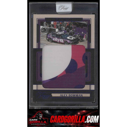2025 Panini Turn Four #PWS-ABN Alex Bowman Pit Wall Jumbo Swatches Blue #/49