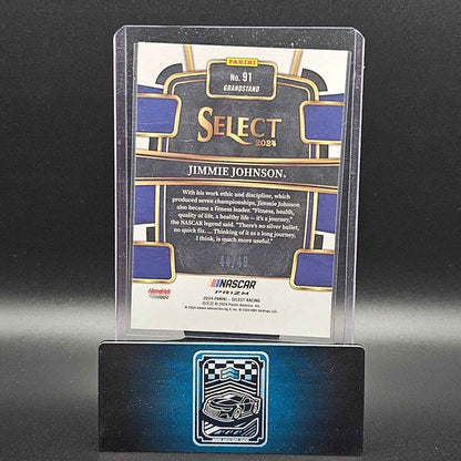 2024 Panini Select - Grandstand Black and Blue Prizm #91 Jimmie Johnson /49 - NASCARD.shop