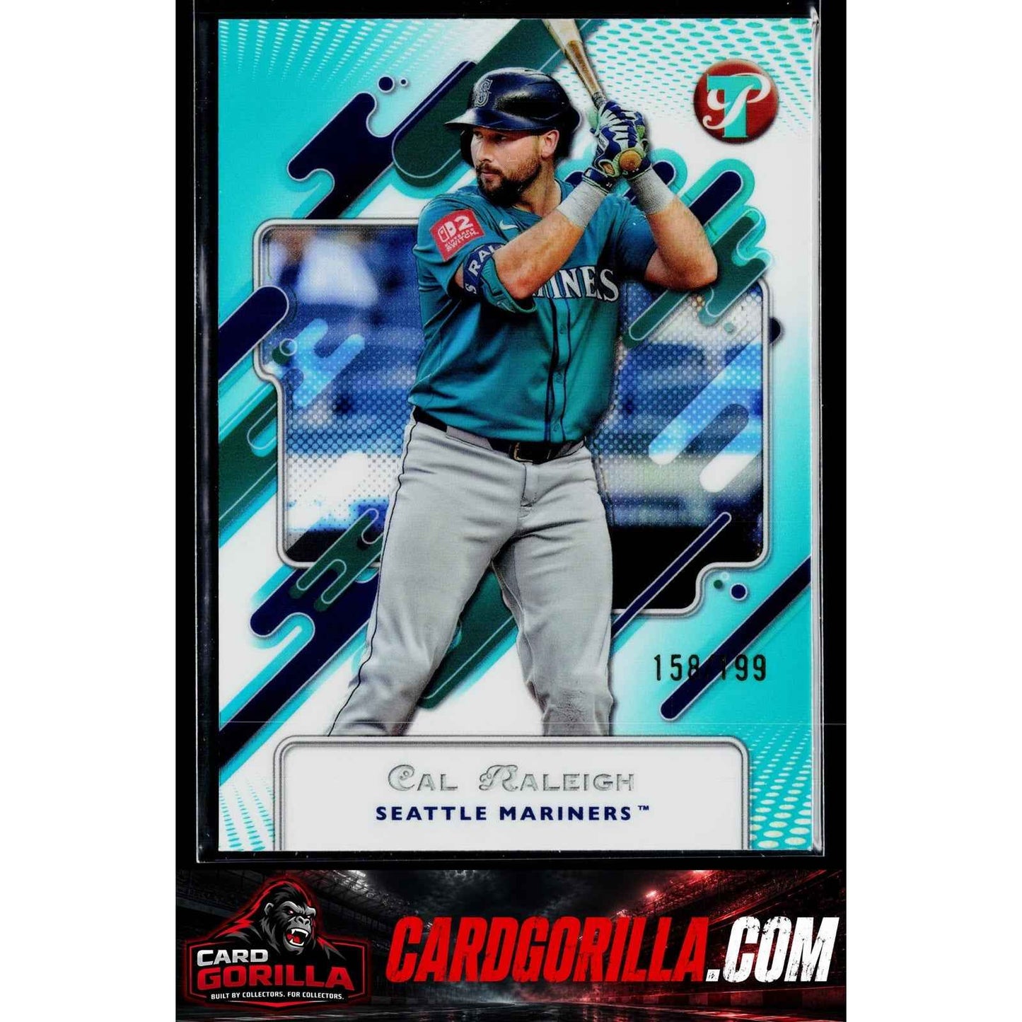 2025 Topps Pristine #234 Cal Raleigh Pristine Aqua Refractors #/199