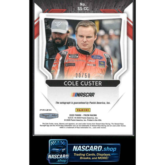 2020 Panini Prizm #SS-CC Cole Custer Scripted Signatures Green Scope #/50