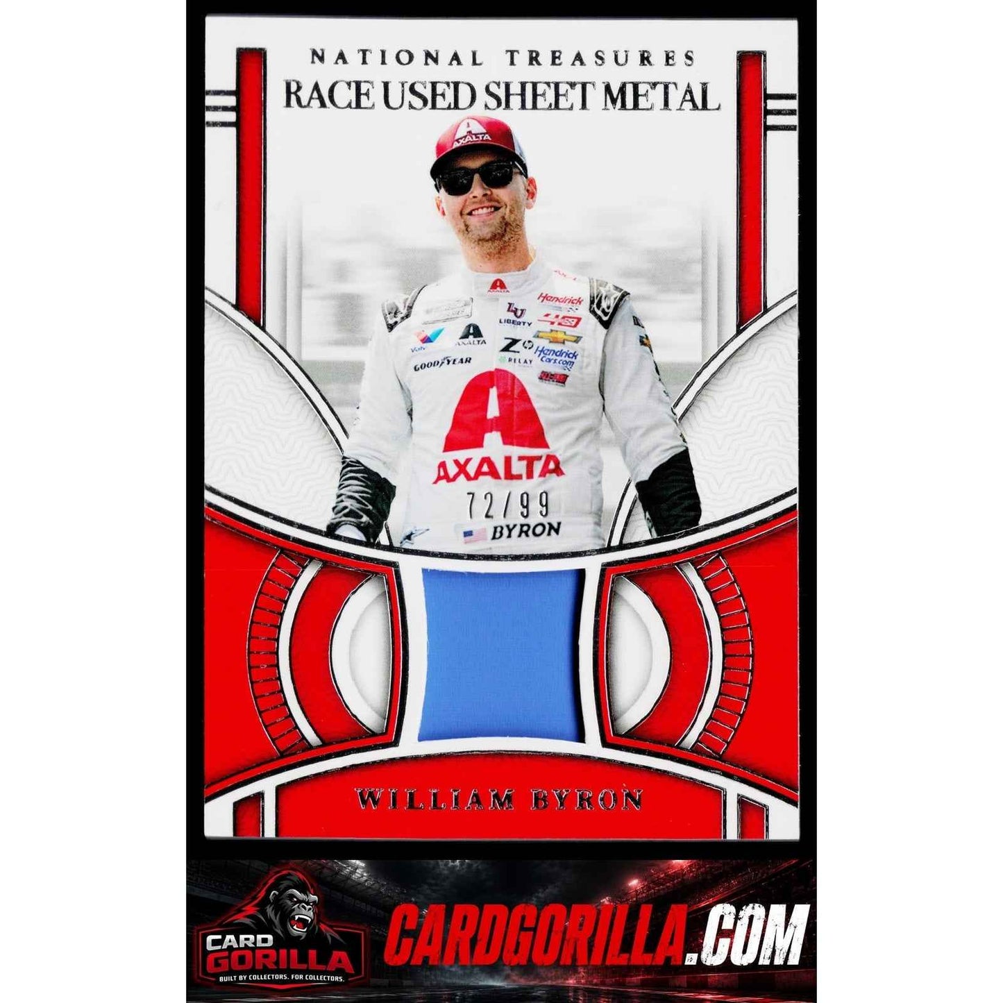 2024 Panini National Treasures #RUS-WBN William Byron Race Used Sheet Metal #/99