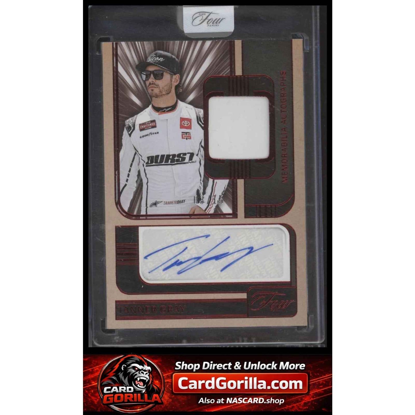 2025 Panini Turn Four #MA-TAN Tanner Gray Memorabilia Autographs Red #/15