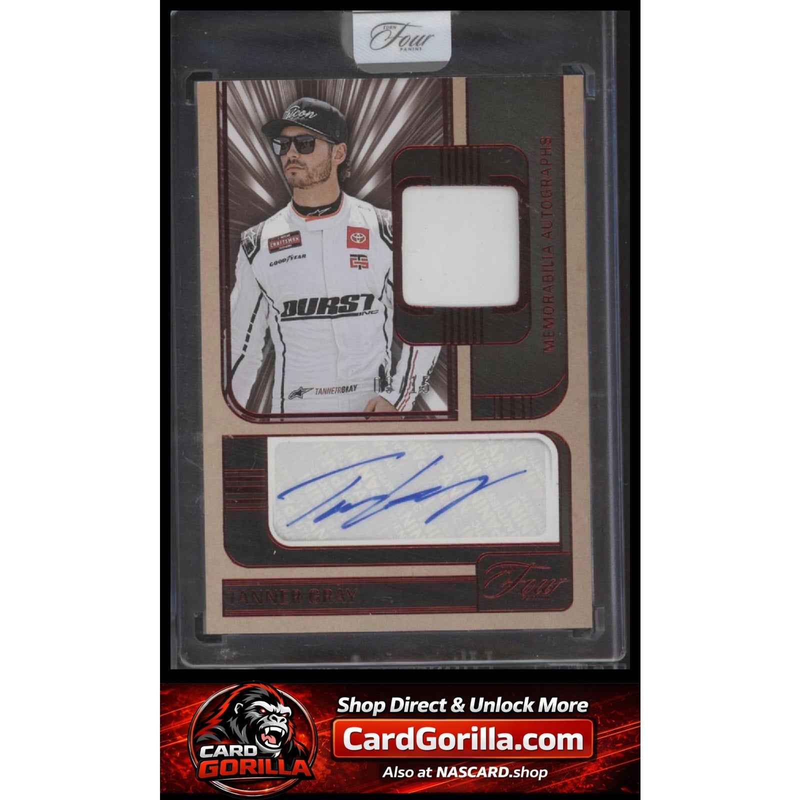 2025 Panini Turn Four #MA-TAN Tanner Gray Memorabilia Autographs Red #/15