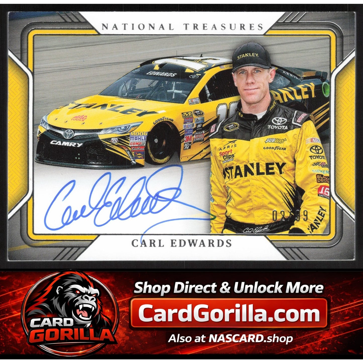 2025 Panini National Treasures #TPS-CEW Carl Edwards Track Pass Signatures #/99