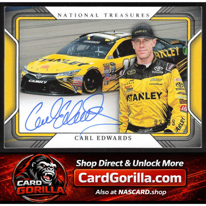 2025 Panini National Treasures #TPS-CEW Carl Edwards Track Pass Signatures #/99