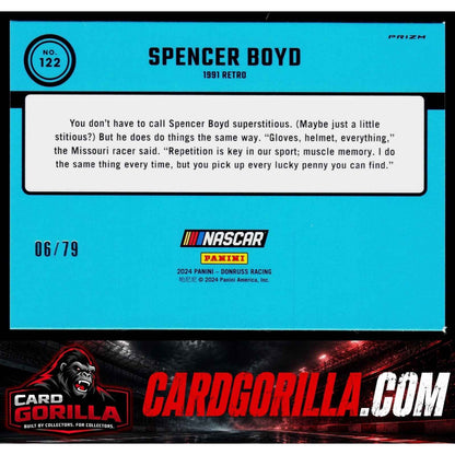 2024 Donruss #122 Spencer Boyd Optic Pink Velocity #/79