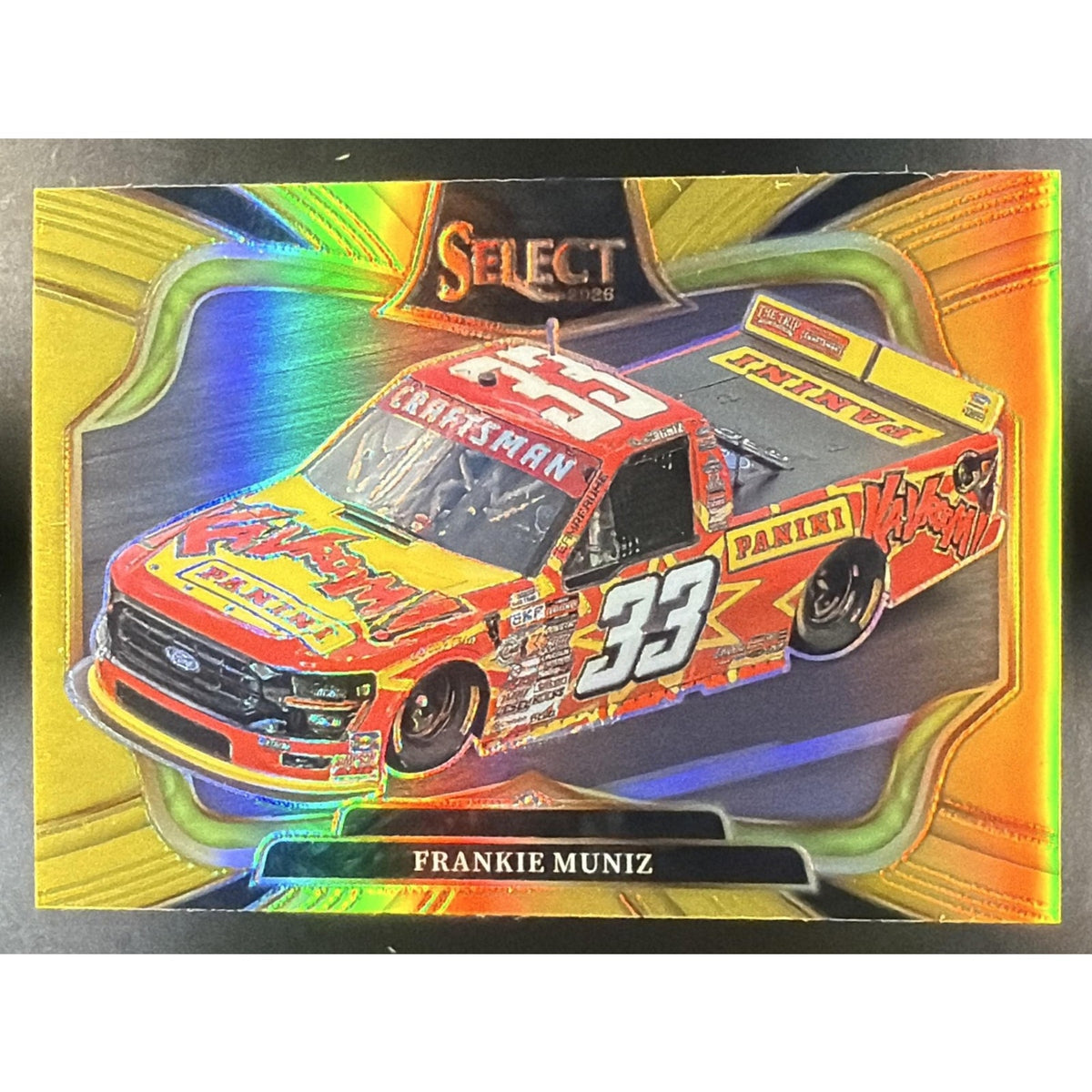 2026 Panini Select NASCAR Frankie Muniz #136 Set - Pit Road Gold Prizms 5/10