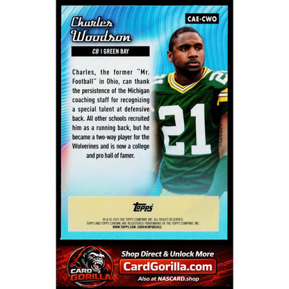 2024 Topps Chrome #CAE-CWO Charles Woodson Chrome All-Etch
