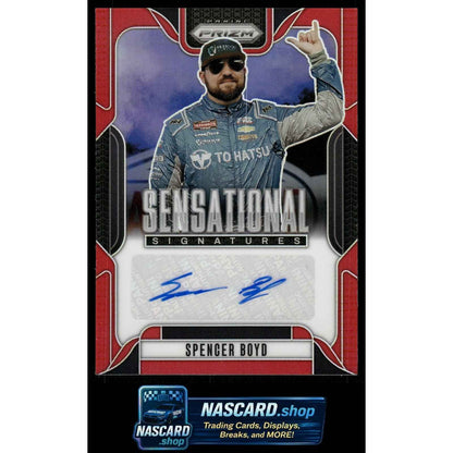 2025 Panini Prizm #SS-SBD Spencer Boyd Sensational Signatures Red #/99