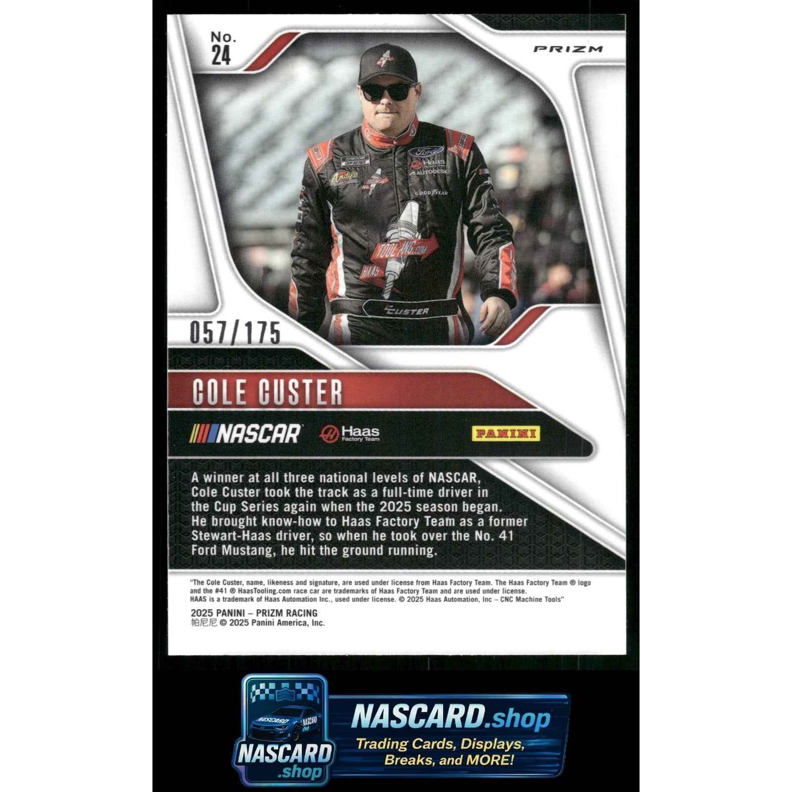 2025 Panini Prizm #24 Cole Custer Red Power #/175