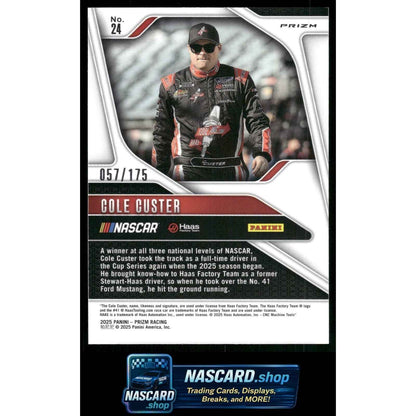 2025 Panini Prizm #24 Cole Custer Red Power #/175