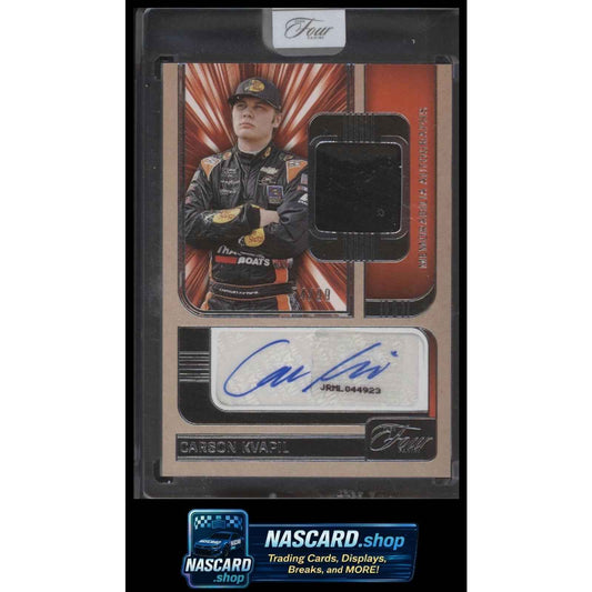 2025 Panini Turn Four #MA-CKP Carson Kvapil Memorabilia Autographs #/99