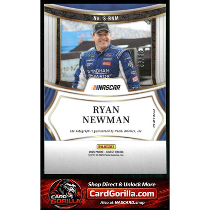 2025 Panini Select #S-RNM Ryan Newman Signatures Purple Prizms #/49