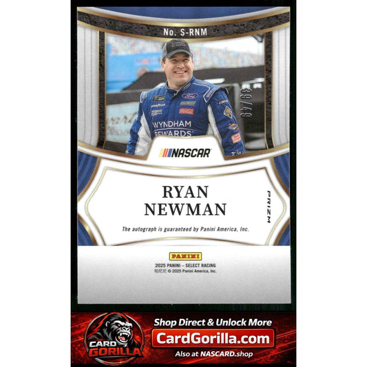 2025 Panini Select #S-RNM Ryan Newman Signatures Purple Prizms #/49