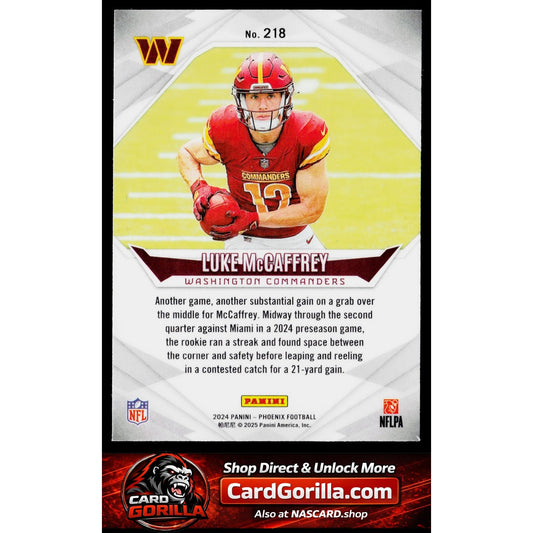 2024 Panini Phoenix #218 Luke McCaffrey Purple