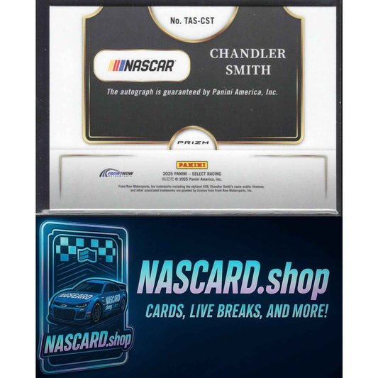 2025 Panini Select #TAS-CST Chandler Smith Trackside Action Signatures