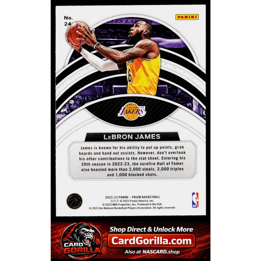 2022-23 Panini Prizm #24 LeBron James Dominance