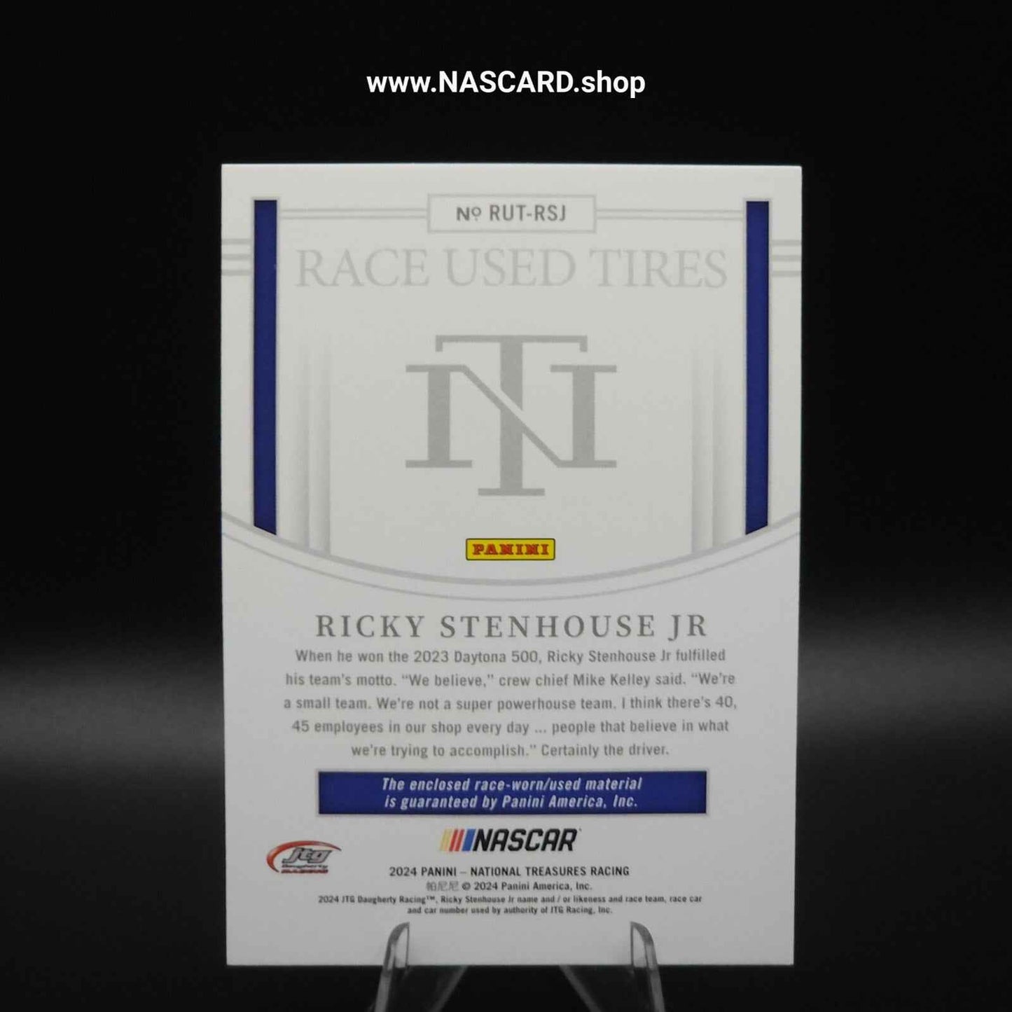 2024 National Treasures Race Used Tires Holo Gold Ricky Stenhouse Jr. 01/10 - NASCARD.shop