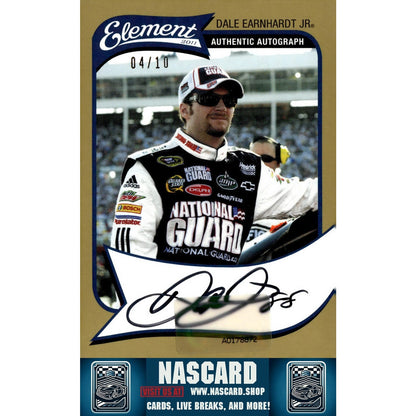 2011 Wheels Element Dale Earnhardt Jr. Autographs Gold #/10 - NASCARD.shop