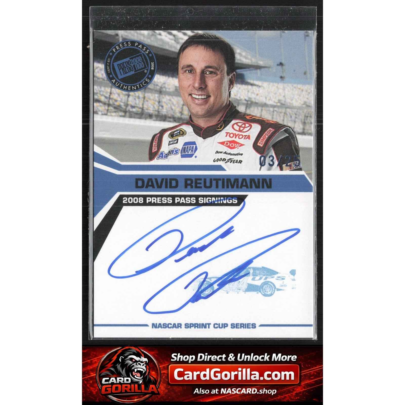 2007 Press Pass #NNO David Reutimann Signings Blue #/25 – Card Gorilla