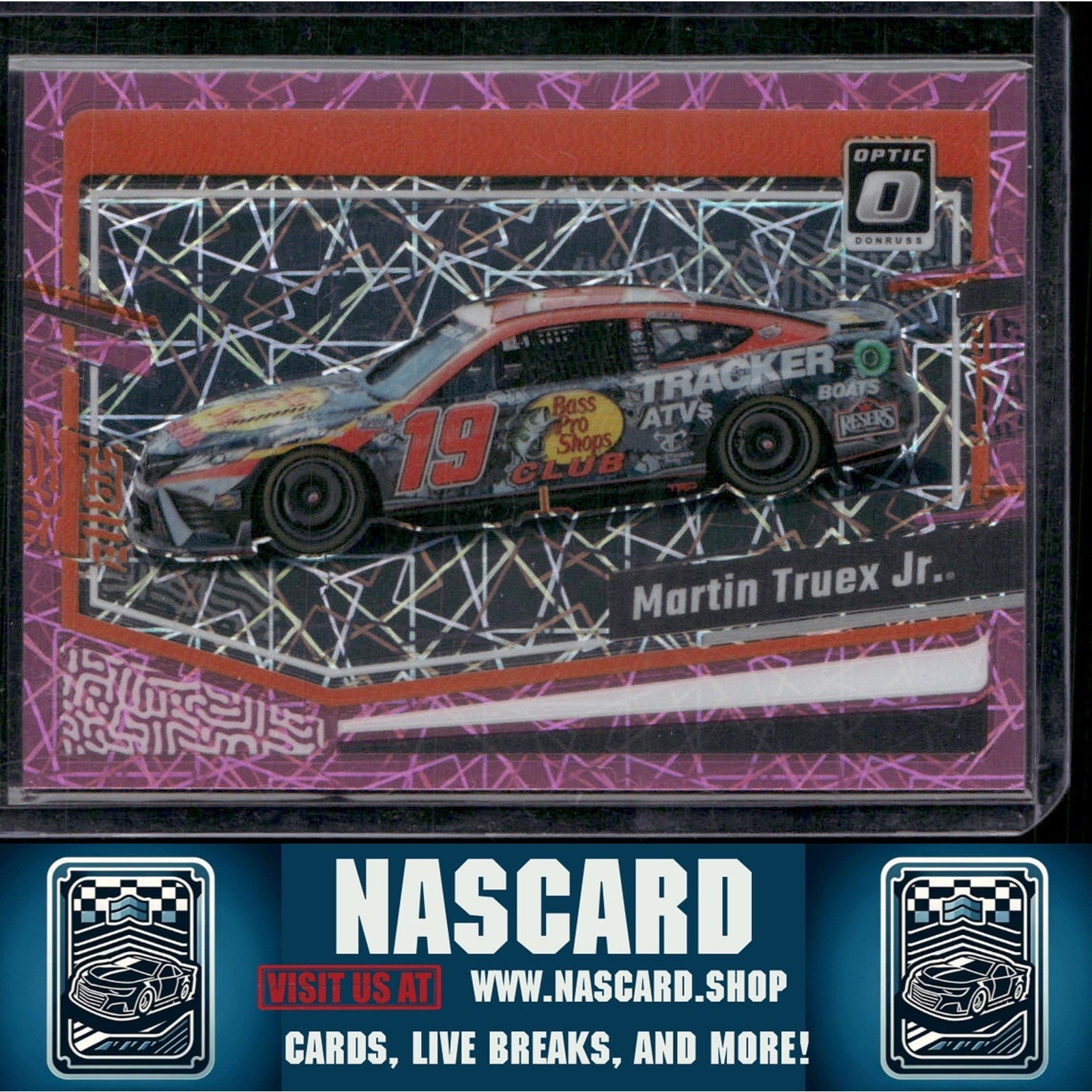 2024 Donruss #77 Martin Truex Jr. Optic Pink Velocity - NASCARD.shop