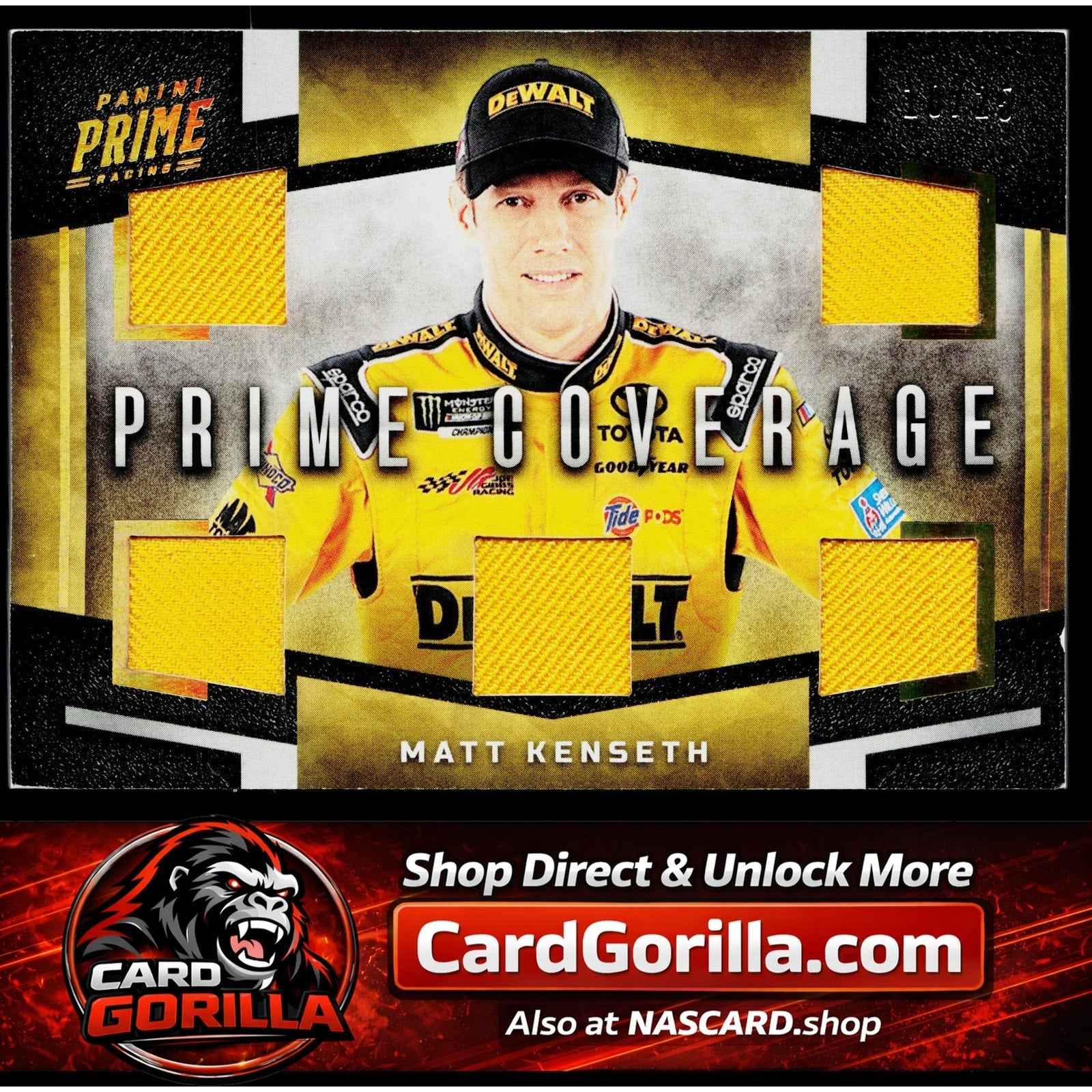 2023 Panini Prime #PC-MKE Matt Kenseth Prime Coverage Holo Gold #/25