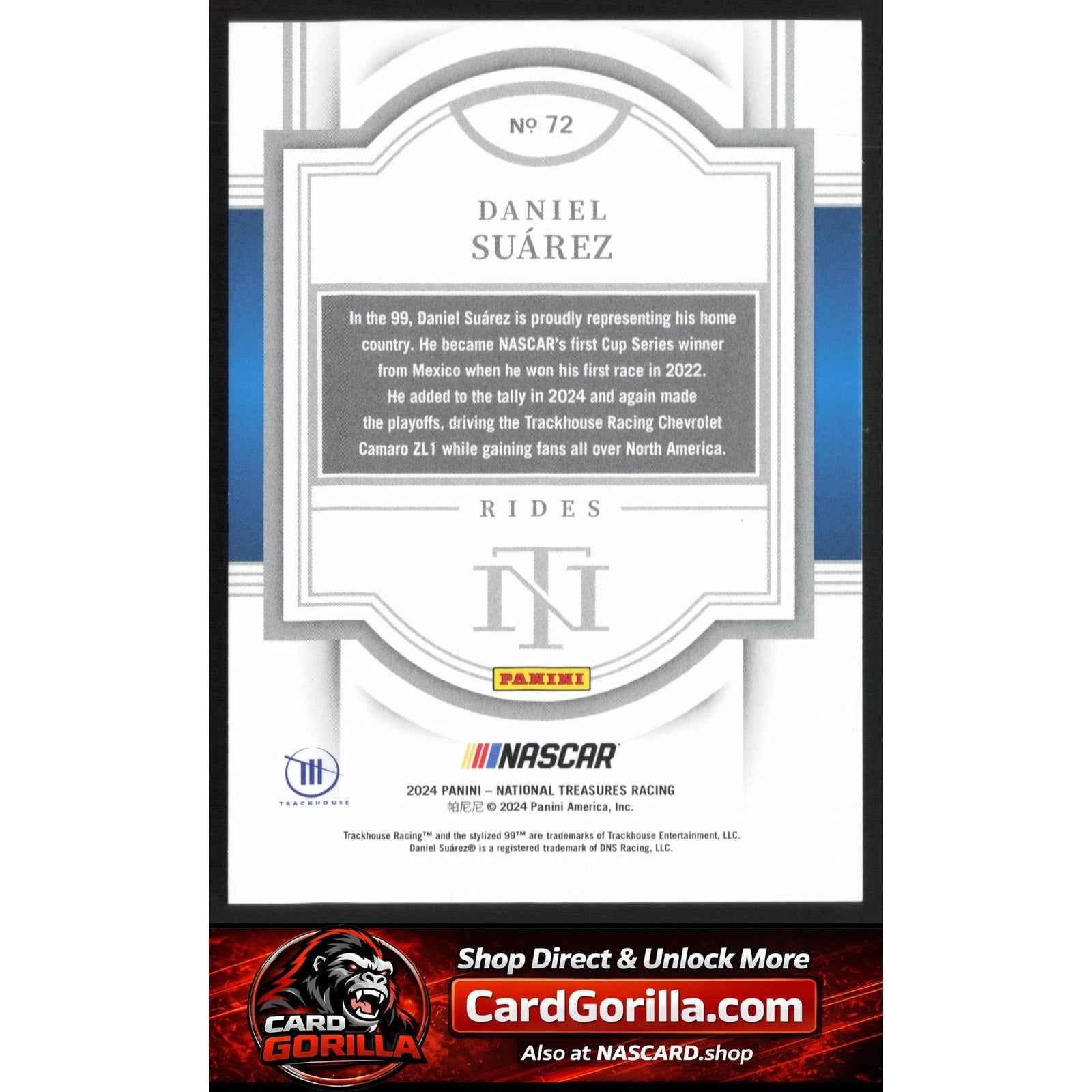 2024 Panini National Treasures #72 Daniel Suarez Holo Silver #/25