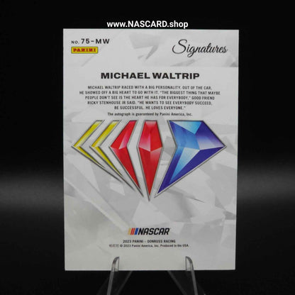 2023 Panini Prizm NASCAR 75th Anniversary Signatures Michael Waltrip #75-MW (AU) - NASCARD.shop
