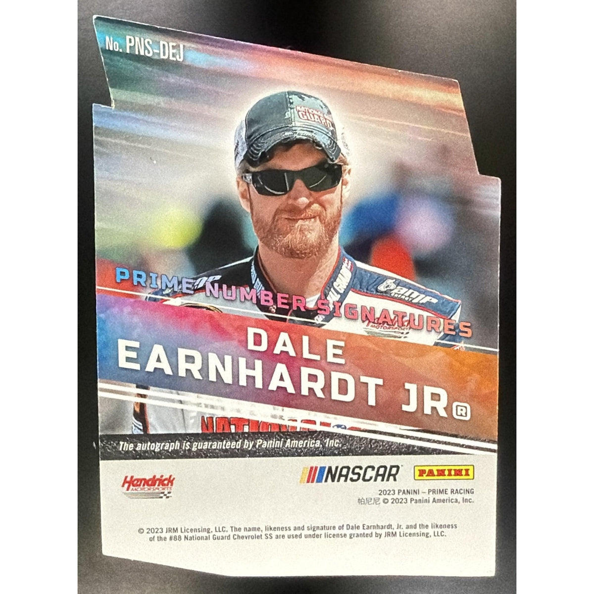 2023 Panini Prime Dale Earnhardt Jr #PNS-DEJ Die Cut Number Signatures /75