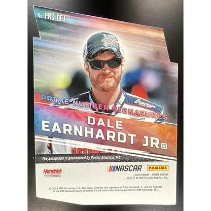 2023 Panini Prime Dale Earnhardt Jr #PNS-DEJ Die Cut Number Signatures /75