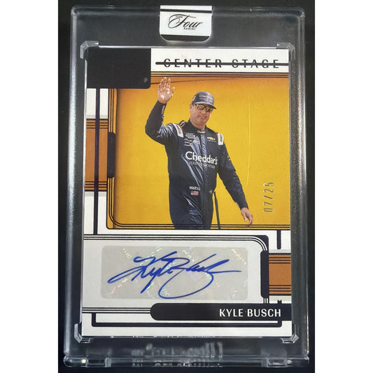 2026 Panini Turn Four Racing Kyle Busch Center Stage Signatures Purple /25