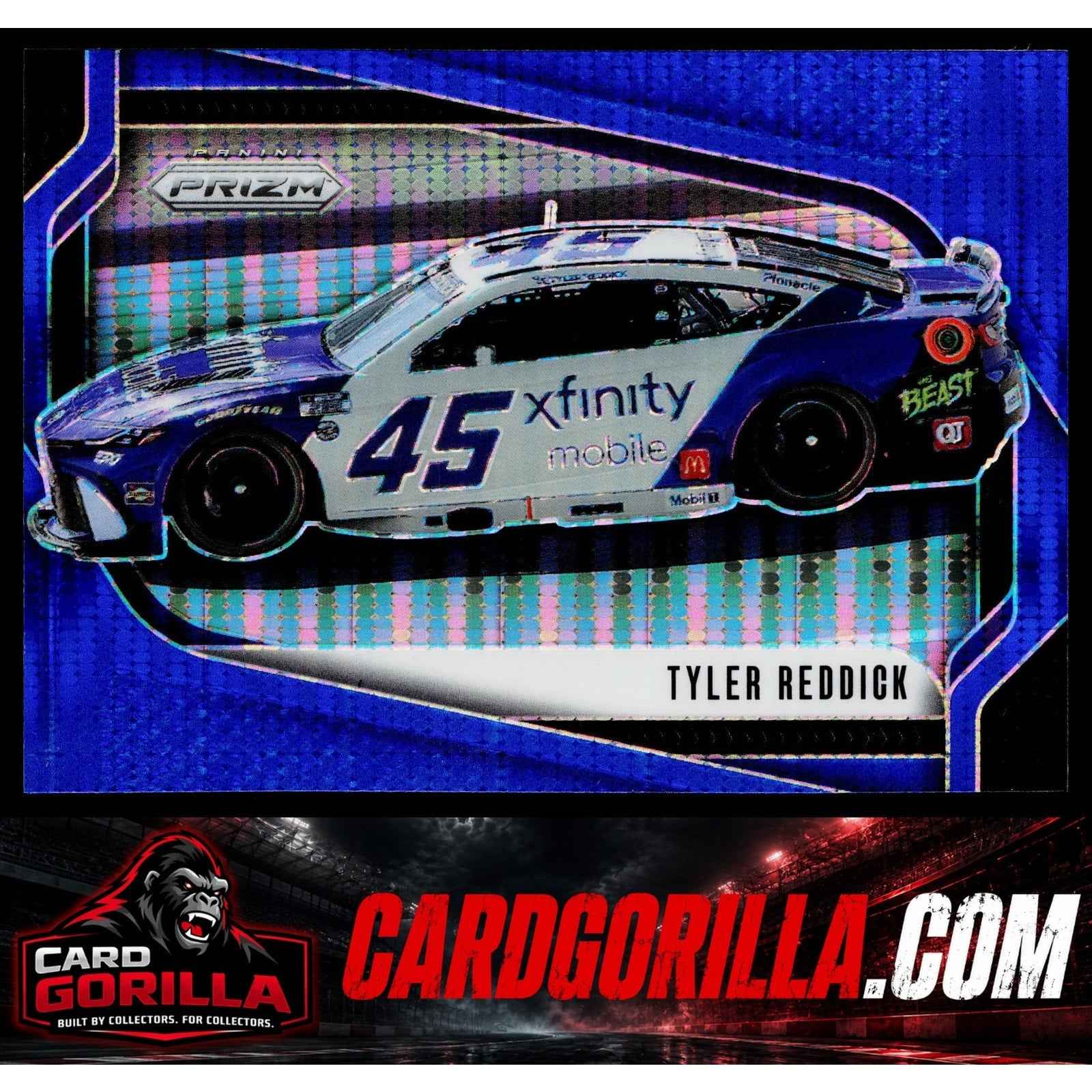 2025 Panini Prizm #134 Tyler Reddick Blue Pulsar #/75