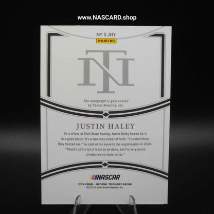 2024 Panini National Treasures Signatures Justin Haley /99 - NASCARD.shop