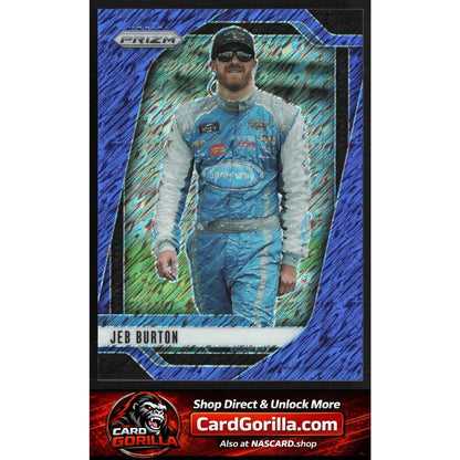 2025 Panini Prizm #18 Jeb Burton Blue Shimmer #/10
