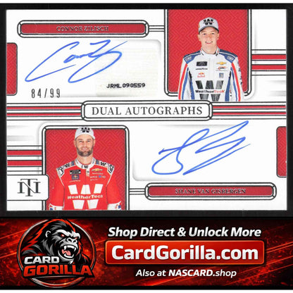 2025 National Treasures Connor Zilisch Shane Van Gisbergen Dual Auto #/99