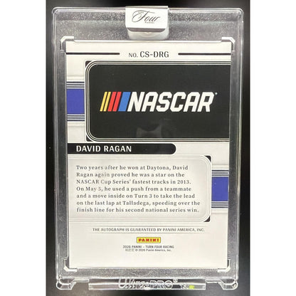 2026 Panini Turn Four Racing David Ragan #16 Center Stage Signatures /99 Auto